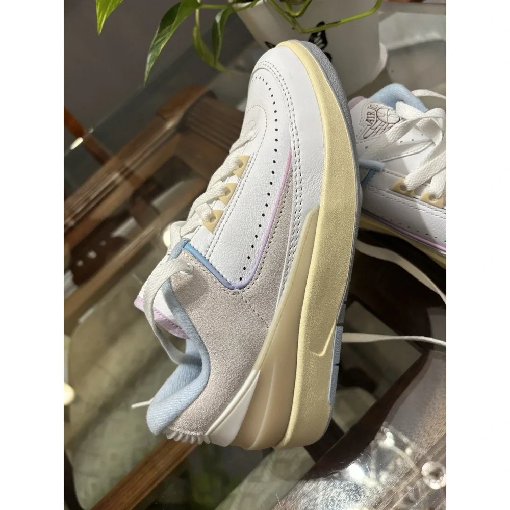Nike Air Jordan 2 Low DX4401-146 Women 'S  6.5 White Pink Blue Sneakers EU 37.5